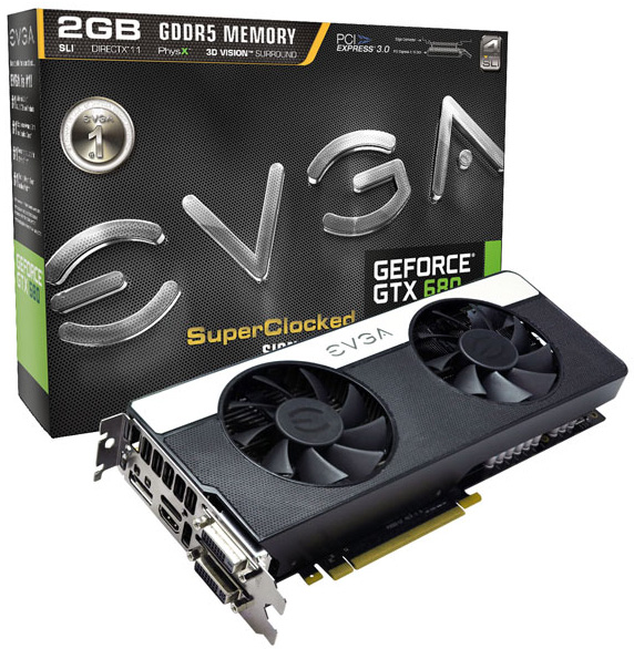 EVGA GeForce GTX 680 SC Signature 2     $520