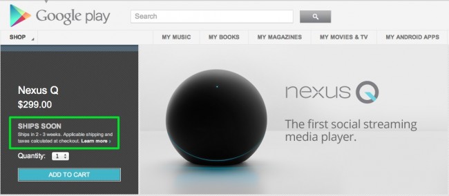   Nexus Q    Google Play  24 