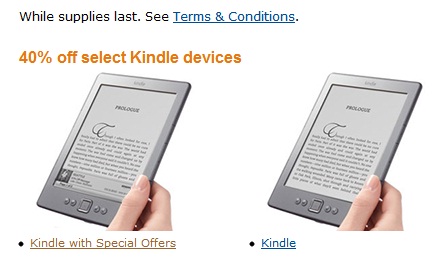 Amazon  Kindle      40%  Amazon.com Rewards Visa Card