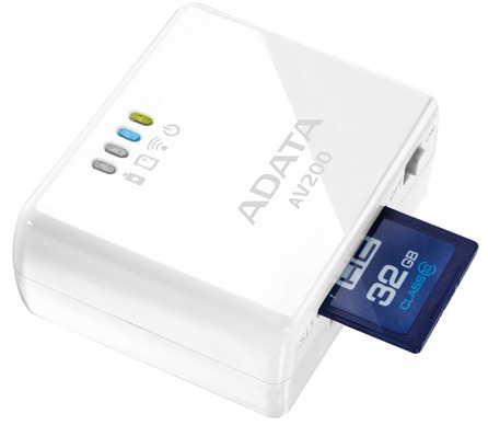 ADATA DashDrive Air AV200:  Wi-Fi-  USB  SD