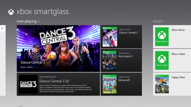 Xbox SmartGlass      Windows 8