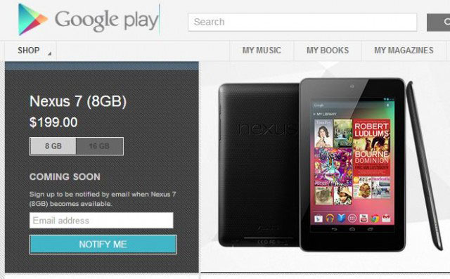 8-  Nexus 7    Google Play