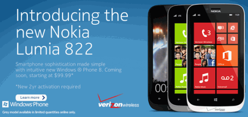 LTE- Nokia Lumia 822  