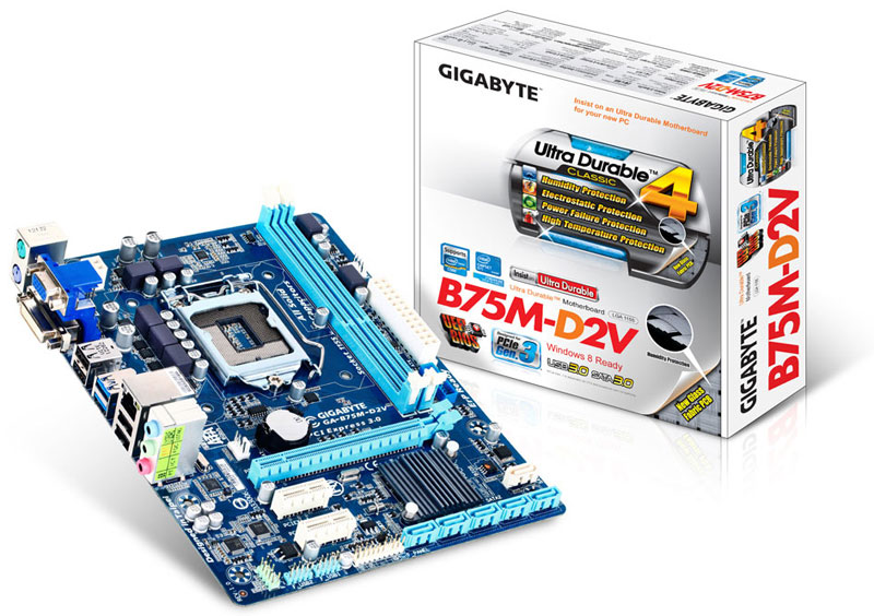 GIGABYTE GA-B75M-D2V:  Micro-ATX   Intel B75