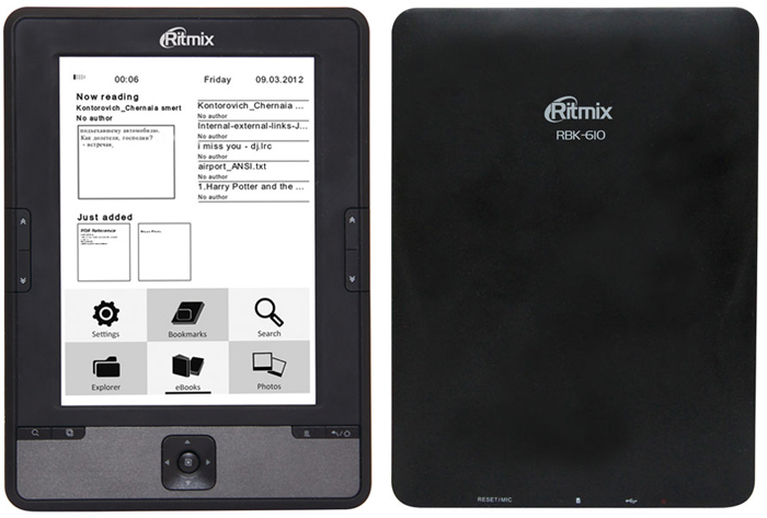   Ritmix RBK-610  6"  E-Ink