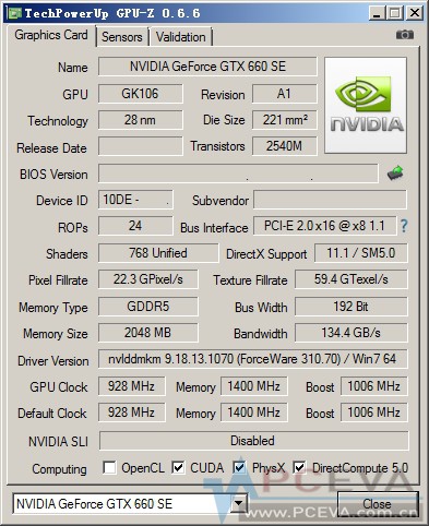     GeForce GTX 660 SE