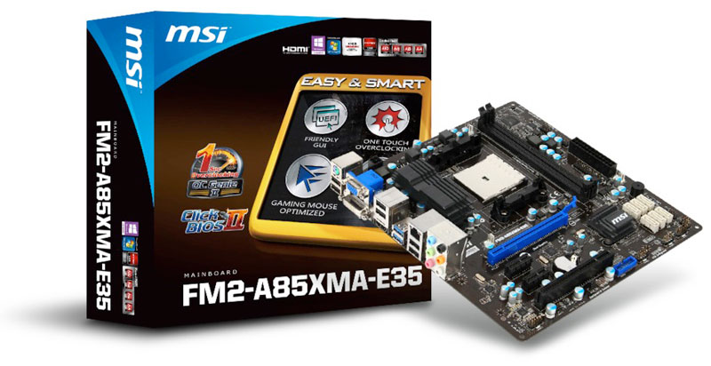 MSI FM2-A85XMA-E35   Micro-ATX   AMD Trinity