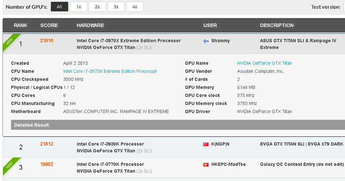 ASUS GeForce GTX Titan  4   3DMark