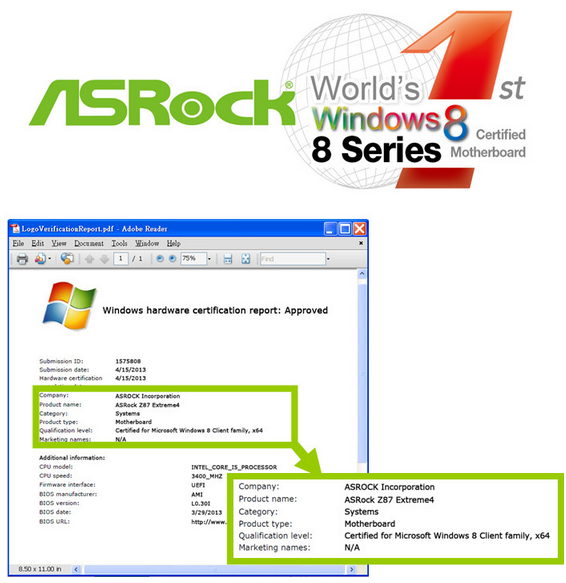  ASRock   Intel Z87   Windows 8