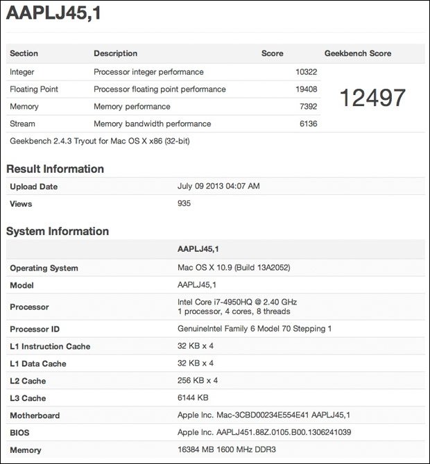  MacBook Pro     Intel Haswell