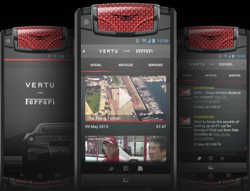 Vertu  Android- Ti Ferrari  $16 .