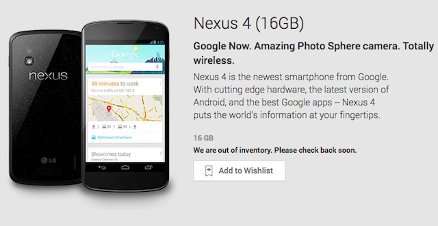 Google   Nexus 4  