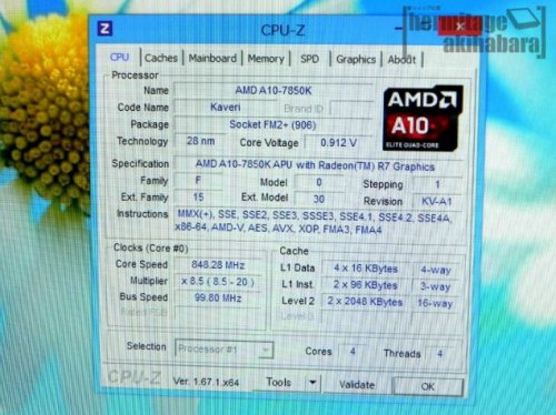    APU 10-7850 Kaveri   Cinebench R15