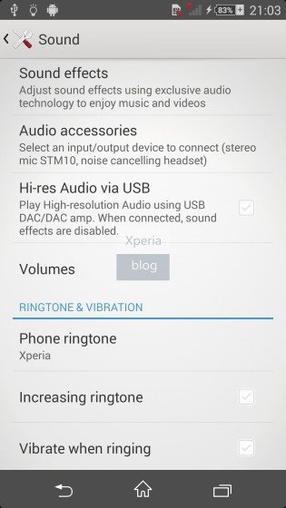    Sony D6503 Sirius    Xperia KitKat UI