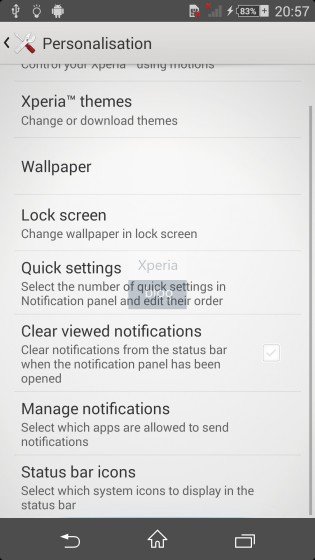    Sony D6503 Sirius    Xperia KitKat UI