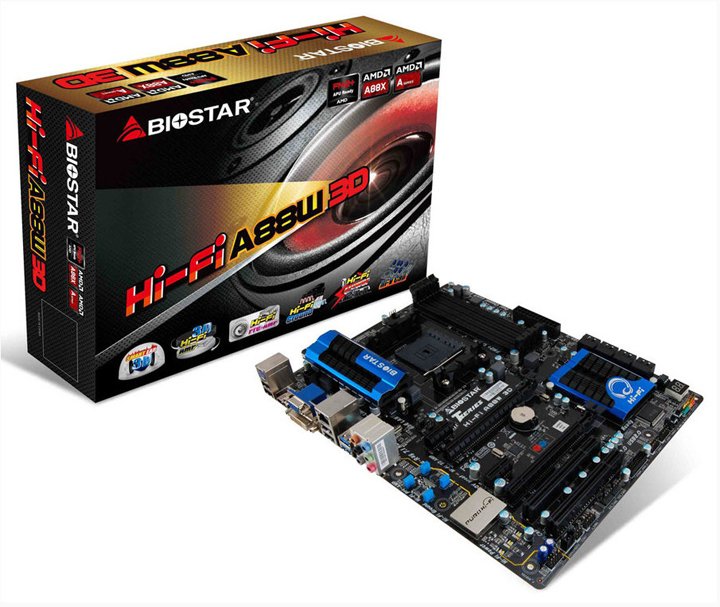Biostar    Hi-Fi A88W 3D FM2+   AMD