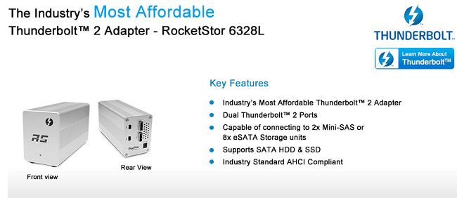 HighPoint    Thunderbolt 2 SATA