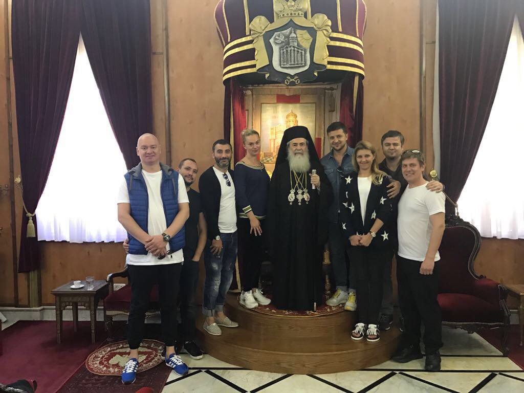 «Квартал 95» в Израиле: флаг Украины от поклонников и встреча с Патриархом Иерусалимским
